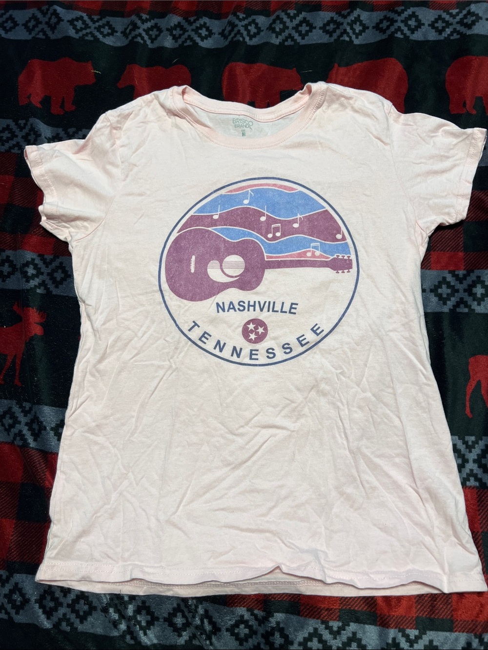 Nashville Tennessee Graphic Tee - Pink Juniors Short Sleeve